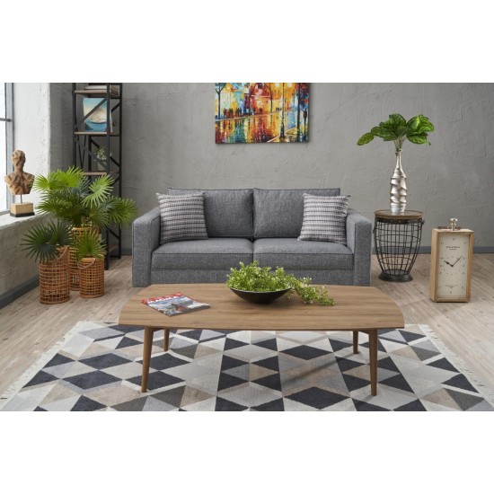 2-Seat Sofa Kale Linen - Grey Grey 2-Seat Sofa Kale Linen - Grey Grey