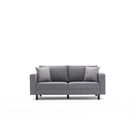 2-Seat Sofa Kale Linen - Grey Grey 2-Seat Sofa Kale Linen - Grey Grey
