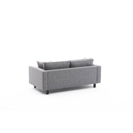 2-Seat Sofa Kale Linen - Grey Grey 2-Seat Sofa Kale Linen - Grey Grey