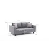 2-Seat Sofa Kale Linen - Grey Grey