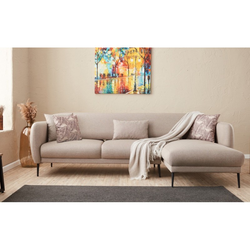Atelier del Sofa Corner Sofa-Bed Venus R - Cream Cream
