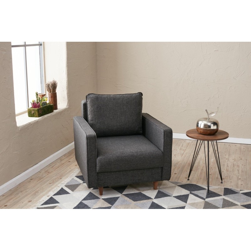 Atelier del Sofa 1-Seat Sofa Eva - Anthracite Anthracite