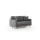 2-Seat Sofa Eva - Grey Grey 2-Seat Sofa Eva - Grey Grey