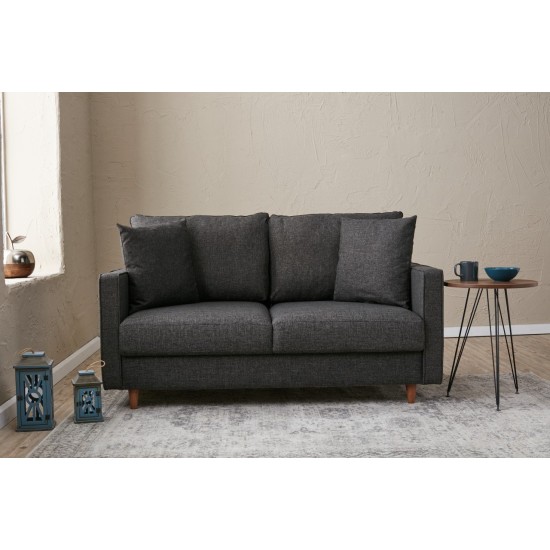2-Seat Sofa Eva - Anthracite Anthracite Atelier del Sofa 2-Seat Sofa Eva - Anthracite Anthracite