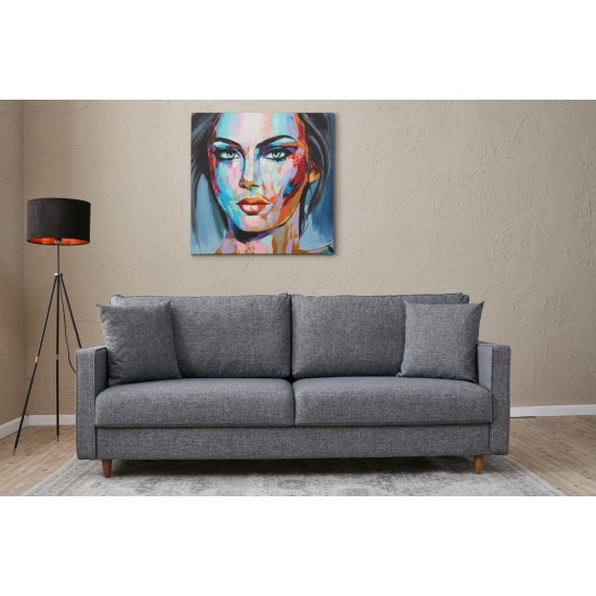3-Seat Sofa Eva - Grey Grey 3-Seat Sofa Eva - Grey Grey