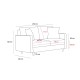 Atelier del Sofa 3-Seat Sofa-Bed Eva - Grey Grey