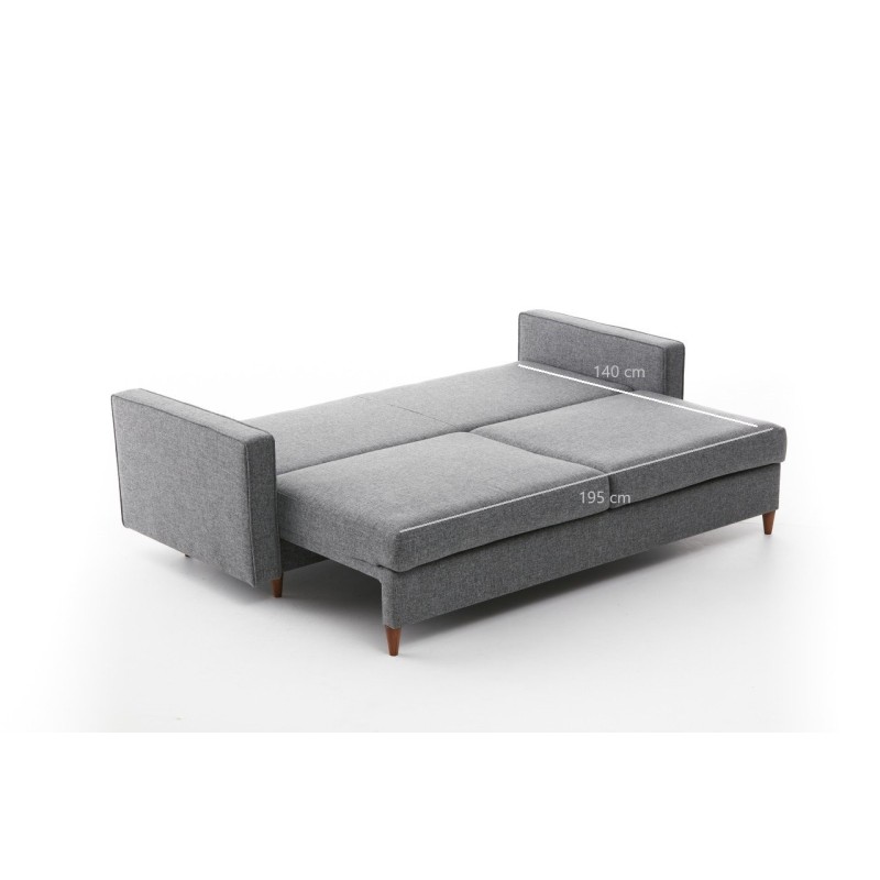 Atelier del Sofa 3-Seat Sofa-Bed Eva - Grey Grey