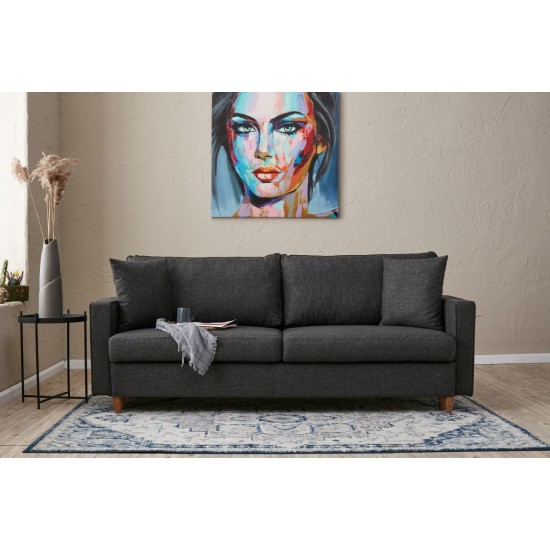 3-Seat Sofa-Bed Eva - Anthracite Anthracite Atelier del Sofa 3-Seat Sofa-Bed Eva - Anthracite Anthracite