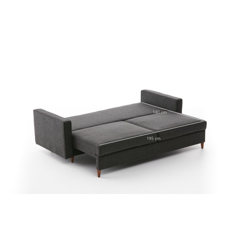 Atelier del Sofa 3-Seat Sofa-Bed Eva - Anthracite Anthracite