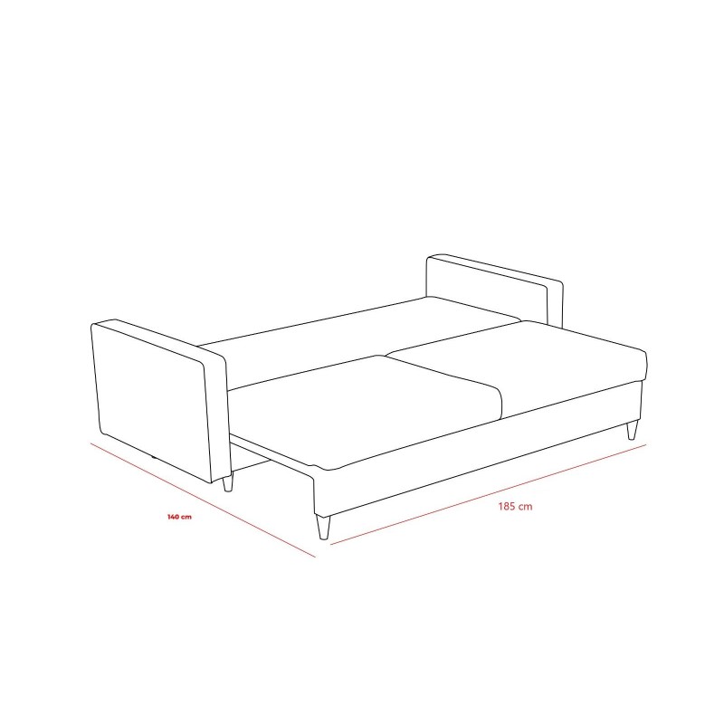 Atelier del Sofa 3-Seat Sofa-Bed Eva - Cream Cream