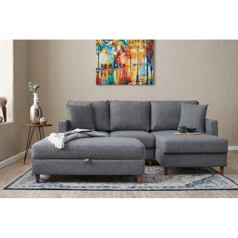 Atelier del Sofa Corner Sofa Eva Right - Grey Grey