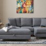 Corner Sofa Eva Right - Grey Grey