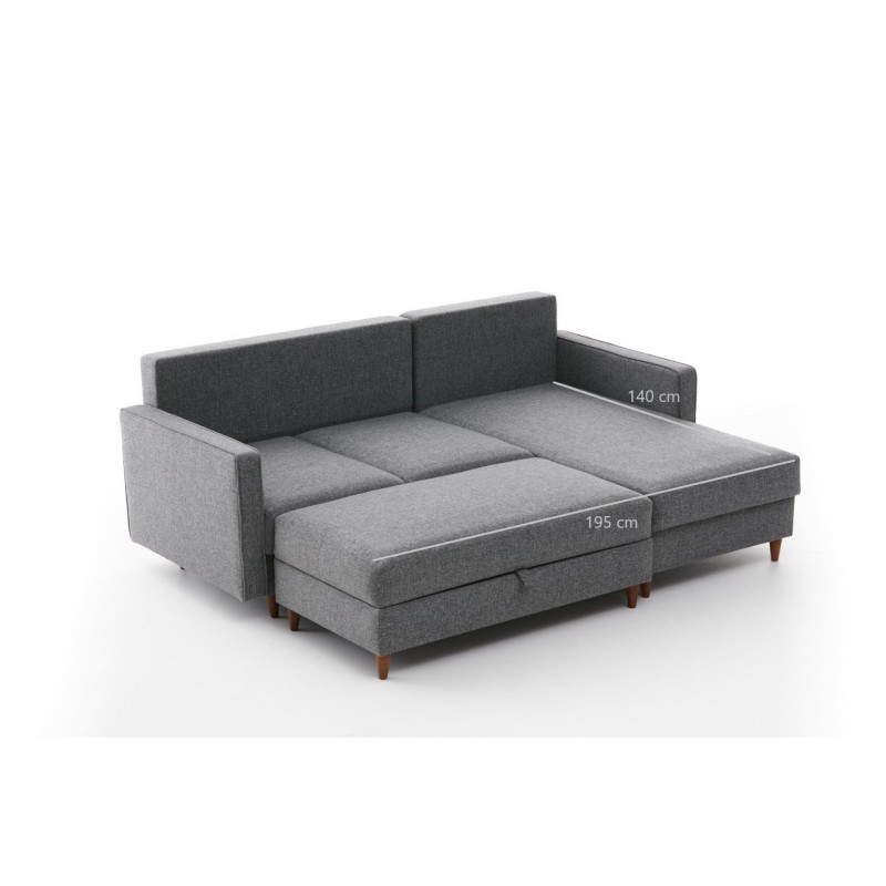 Atelier del Sofa Corner Sofa Eva Right - Grey Grey