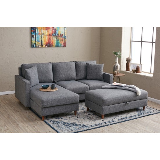 Atelier del Sofa Corner Sofa Eva Left - Grey Grey