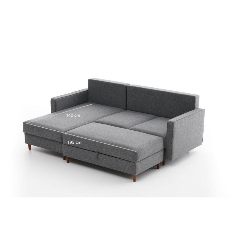 Atelier del Sofa Corner Sofa Eva Left - Grey Grey