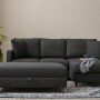 Corner Sofa Eva Right - Anthracite Anthracite