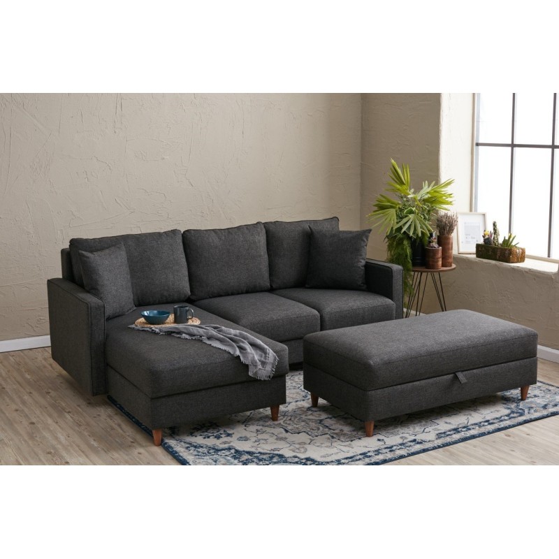 Atelier del Sofa Corner Sofa Eva Left - Anthracite Anthracite