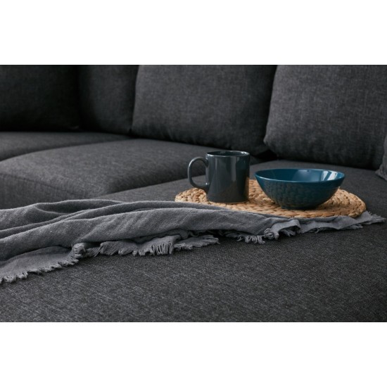 Corner Sofa Eva Left - Anthracite Anthracite Atelier del Sofa Corner Sofa Eva Left - Anthracite Anthracite