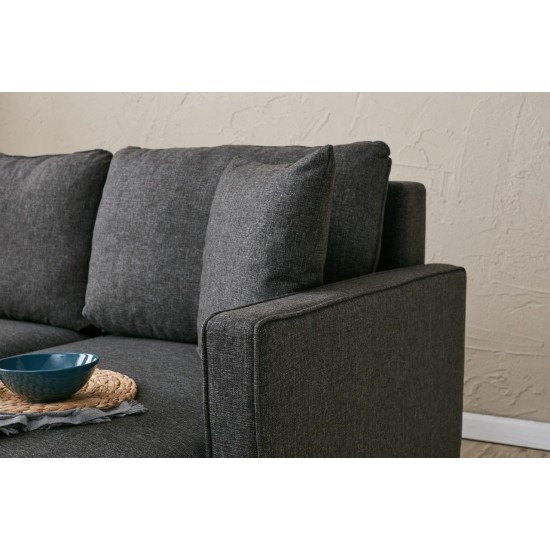 Corner Sofa Eva Left - Anthracite Anthracite Atelier del Sofa Corner Sofa Eva Left - Anthracite Anthracite