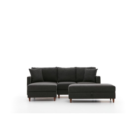 Corner Sofa Eva Left - Anthracite Anthracite Atelier del Sofa Corner Sofa Eva Left - Anthracite Anthracite