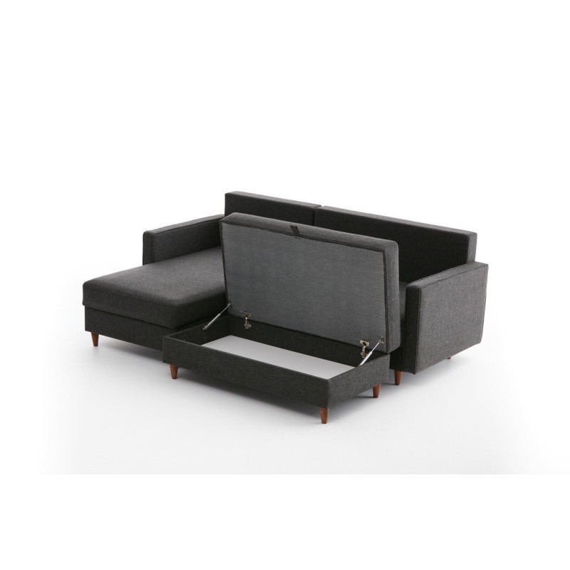 Atelier del Sofa Corner Sofa Eva Left - Anthracite Anthracite