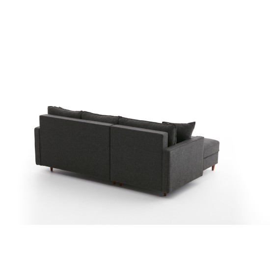 Corner Sofa Eva Left - Anthracite Anthracite Atelier del Sofa Corner Sofa Eva Left - Anthracite Anthracite