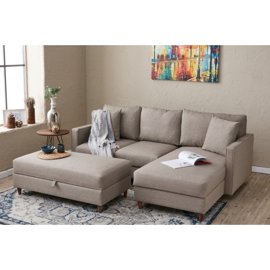 Atelier del Sofa Corner Sofa Eva Right - Cream Cream