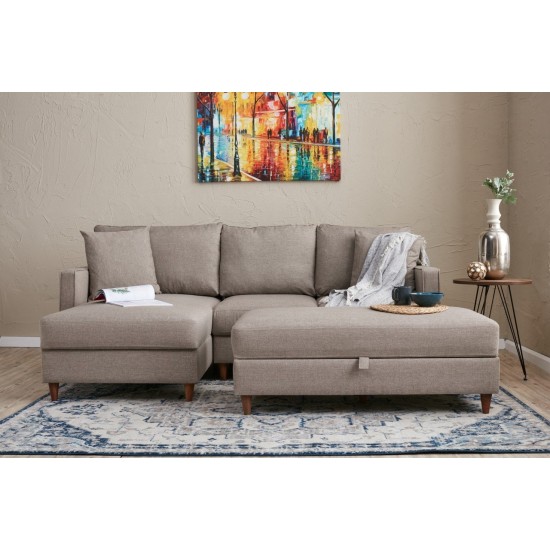 Atelier del Sofa Corner Sofa Eva Left - Cream Cream