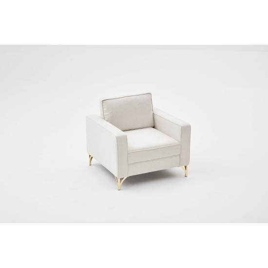 1-Seat Sofa Berlin - Cream, Gold Cream
Gold 1-Seat Sofa Berlin - Cream, Gold Cream
Gold