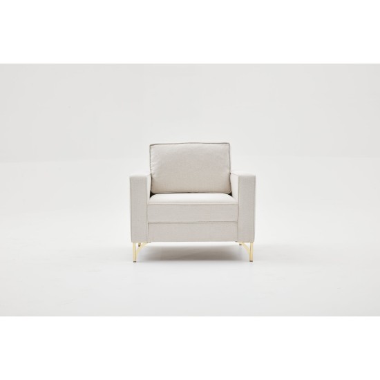 1-Seat Sofa Berlin - Cream, Gold Cream
Gold 1-Seat Sofa Berlin - Cream, Gold Cream
Gold