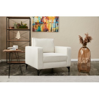 1-Seat Sofa Berlin - Cream, Black Cream
Black