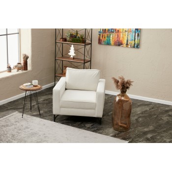 1-Seat Sofa Berlin - Cream, Black Cream
Black