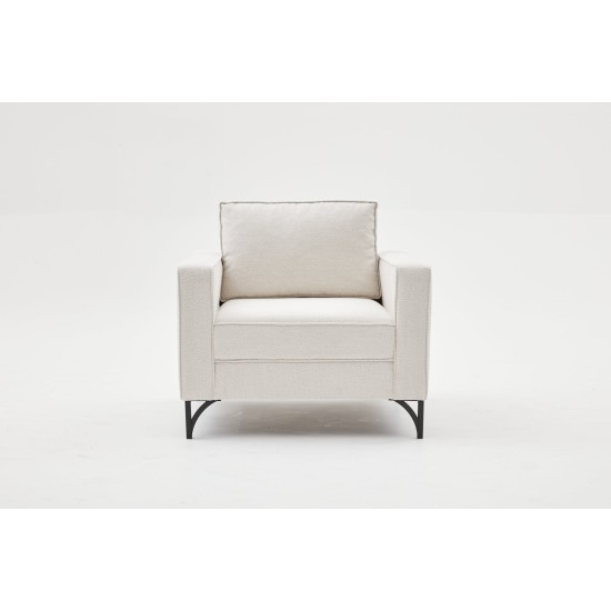 1-Seat Sofa Berlin - Cream, Black Cream
Black 1-Seat Sofa Berlin - Cream, Black Cream
Black