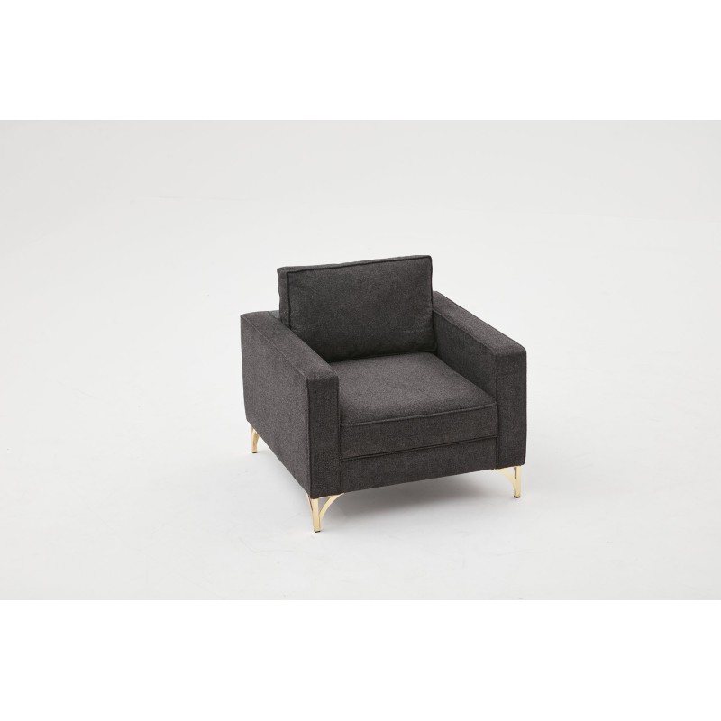 1-Seat Sofa Berlin - Anthracite, Gold Anthracite
Gold