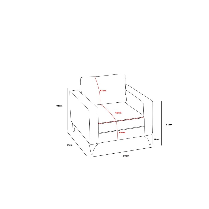 1-Seat Sofa Berlin - Anthracite, Gold Anthracite
Gold