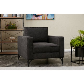 1-Seat Sofa Berlin - Anthracite, Black Anthracite
Black