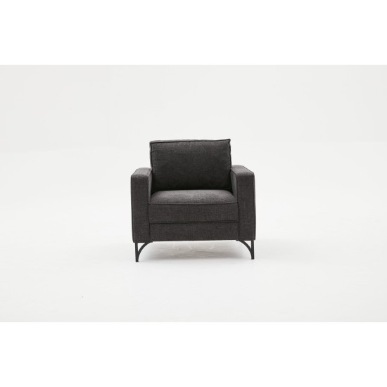 1-Seat Sofa Berlin - Anthracite, Black Anthracite
Black