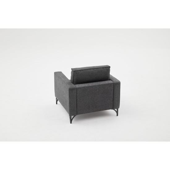 1-Seat Sofa Berlin - Anthracite, Black Anthracite
Black