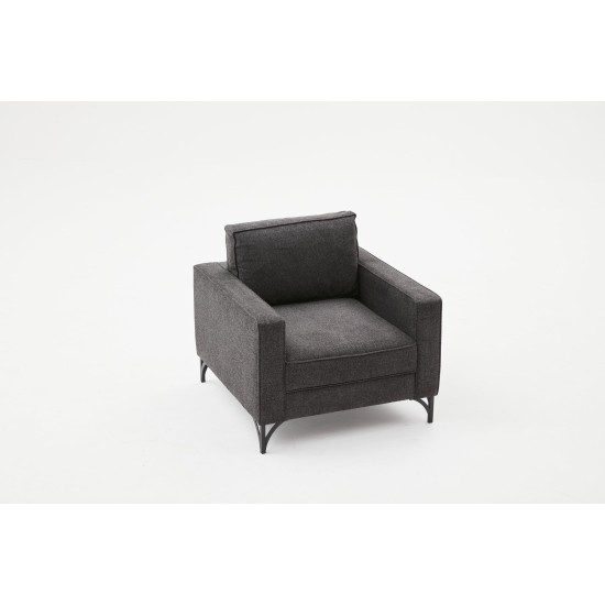 1-Seat Sofa Berlin - Anthracite, Black Anthracite
Black