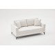 Διθέσιος Καναπές Berlin - Χρώμα Cream Μαύρο - 180x92x83εκ Διθέσιος Καναπές Berlin - Χρώμα Cream Μαύρο - 180x92x83εκ