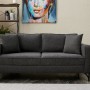 Διθέσιος Καναπές Berlin - Χρώμα Ανθρακί Μαύρο - 180x92x83εκ
