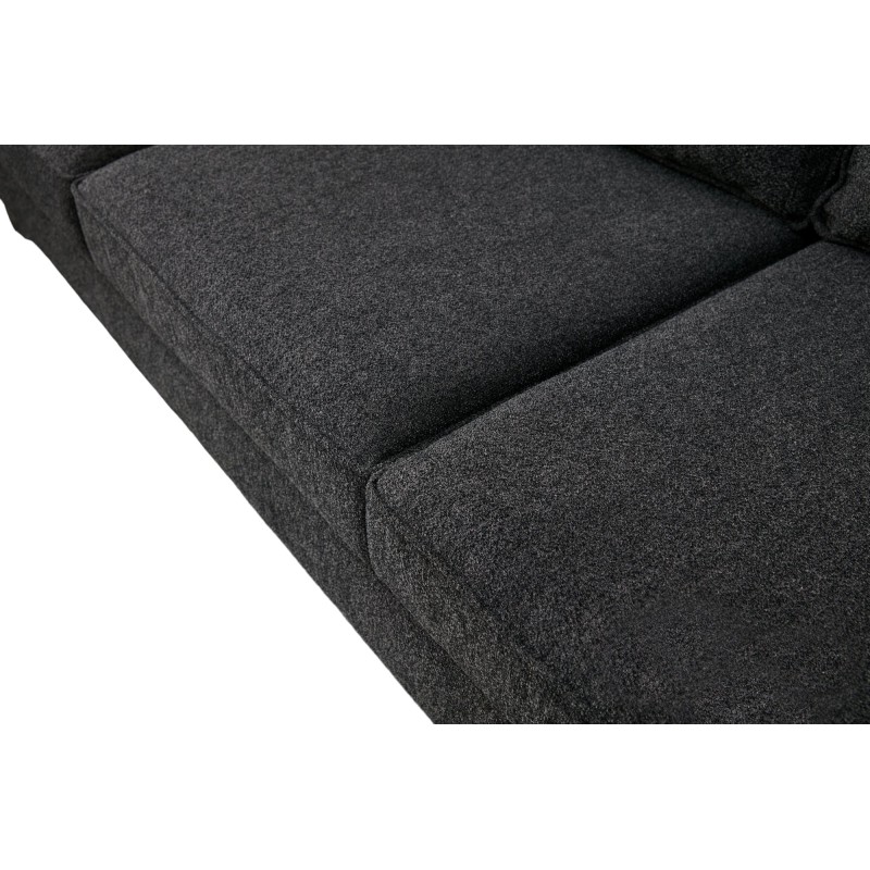 Τριθέσιος Καναπές Berlin - Χρώμα Ανθρακί Μαύρο - 220x91x83εκ