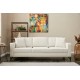 Τριθέσιος Καναπές Berlin - Χρώμα Cream Μαύρο - 220x91x83εκ Τριθέσιος Καναπές Berlin - Χρώμα Cream Μαύρο - 220x91x83εκ