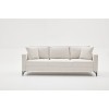 Τριθέσιος Καναπές Berlin - Χρώμα Cream Μαύρο - 220x91x83εκ