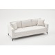 Τριθέσιος Καναπές Berlin - Χρώμα Cream Μαύρο - 220x91x83εκ Τριθέσιος Καναπές Berlin - Χρώμα Cream Μαύρο - 220x91x83εκ