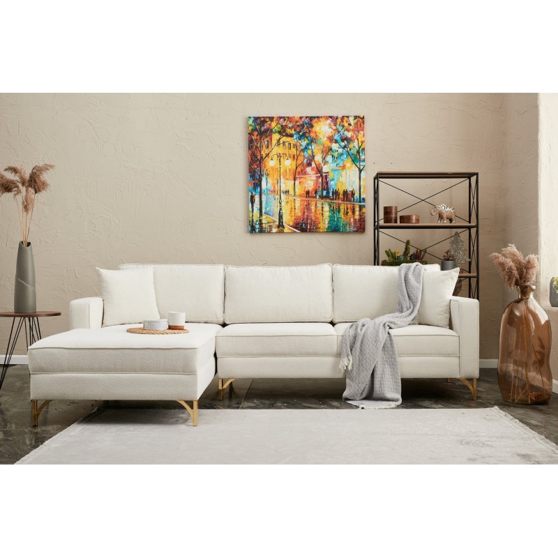 Atelier del Sofa Corner Sofa Berlin Left - Cream, Gold Cream
Gold