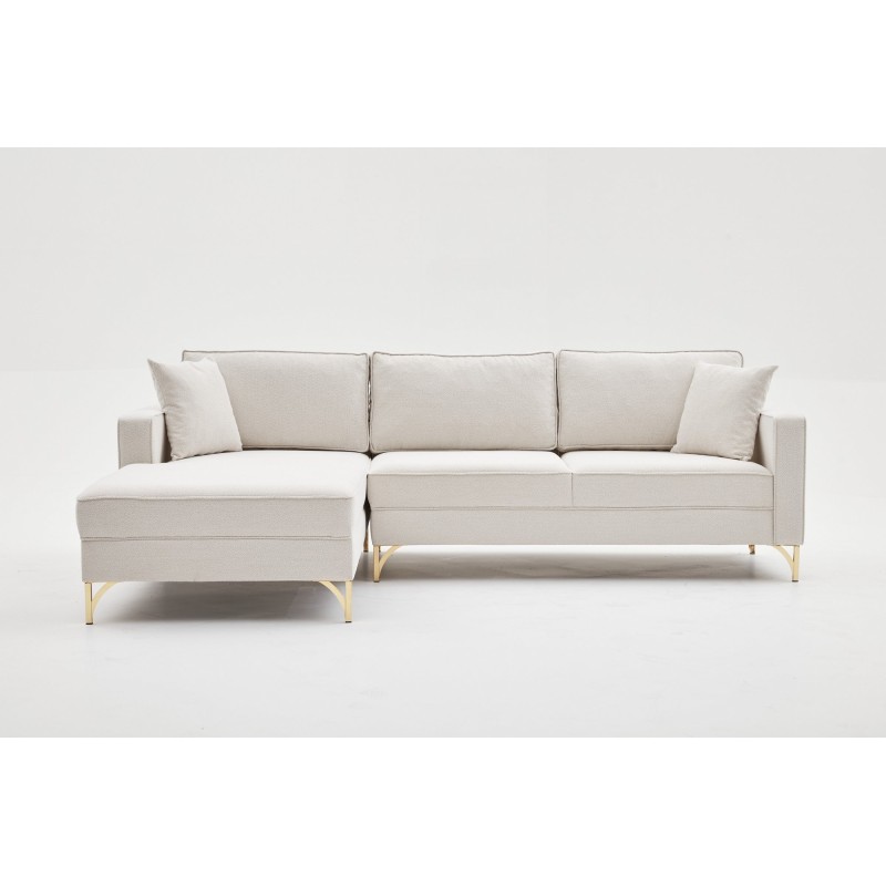 Atelier del Sofa Corner Sofa Berlin Left - Cream, Gold Cream
Gold