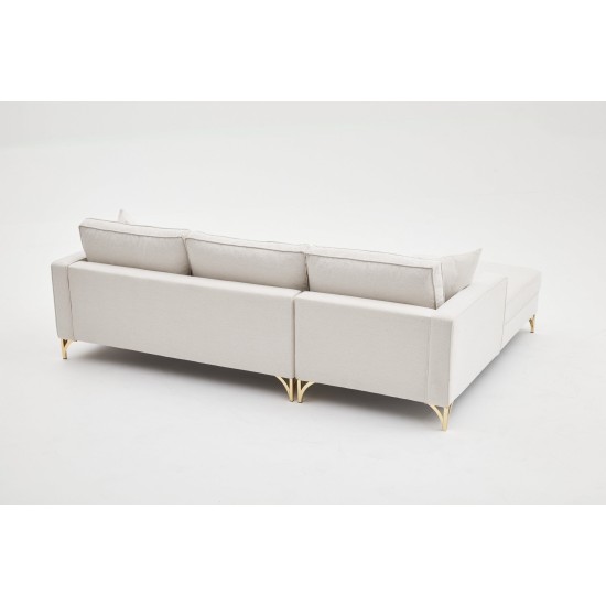 Corner Sofa Berlin Left - Cream, Gold Cream
Gold Atelier del Sofa Corner Sofa Berlin Left - Cream, Gold Cream
Gold