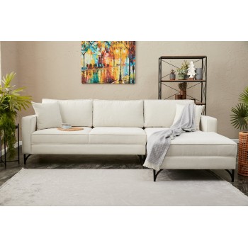 Corner Sofa Berlin Right - Cream, Black Cream
Black
