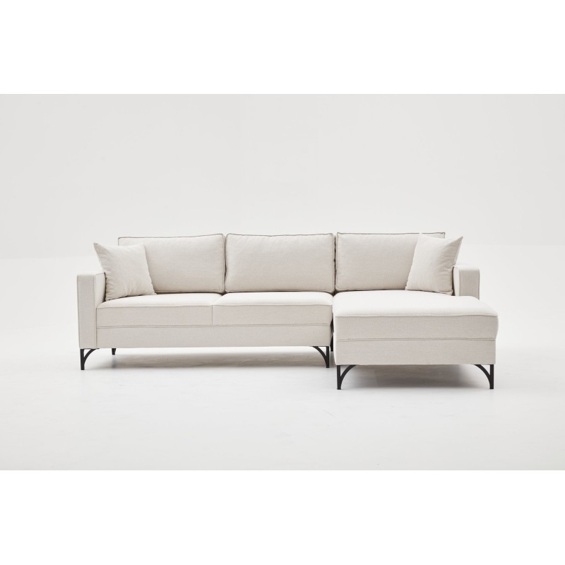 Atelier del Sofa Corner Sofa Berlin Right - Cream, Black Cream
Black